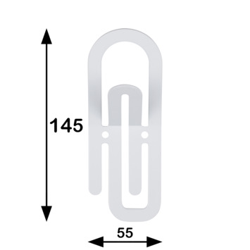 Jashaak enkel Paperclip wit zamak