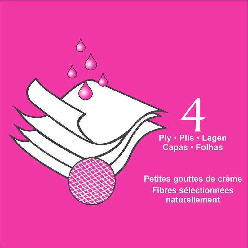 Papier toilette quadruple épaisseur Renova lotionné fraîcheur florale - 60 rouleaux de 140 feuilles
