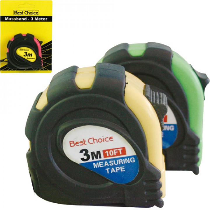 Massband Rolle 3 meter mit Gummigriff