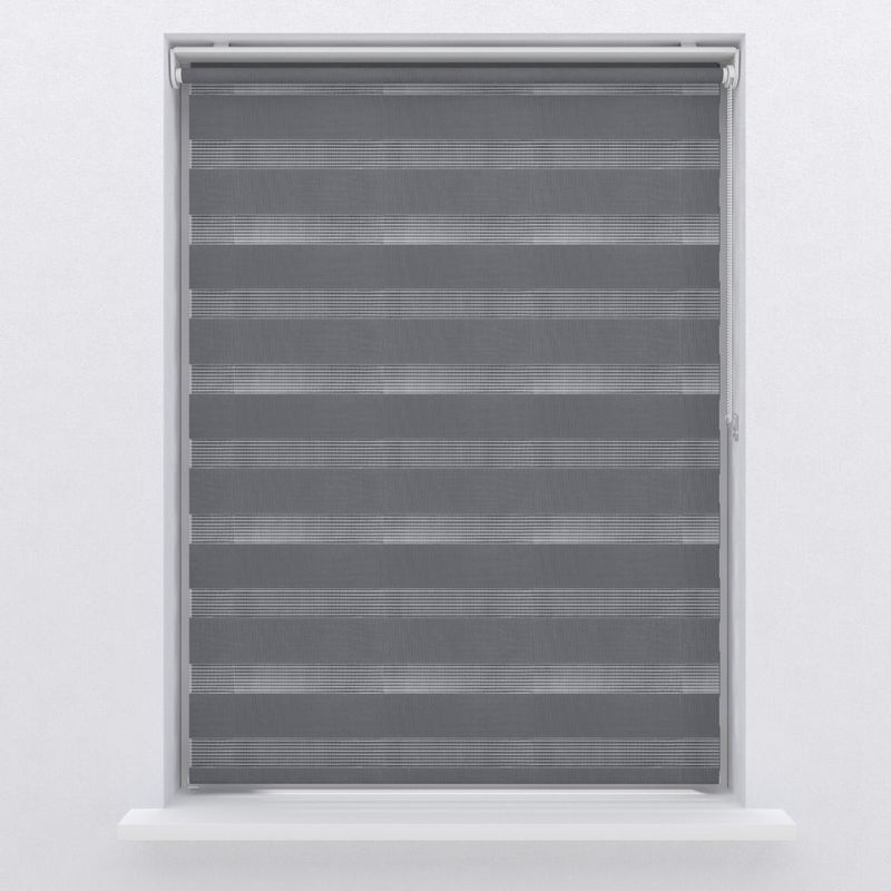 Duo Rolgordijn - Grey - Pure Mini - Lichtdoorlatend - 120x150