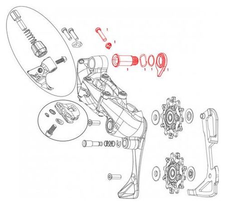Kit Visserie Sram pour Dérailleur Arrière Force