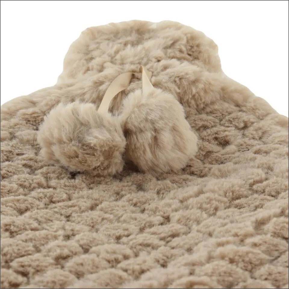 MARBEAUX Warmwaterkruik Set van 2 Stuks Kruik met Zachte Hoes Beige Magnetron...
