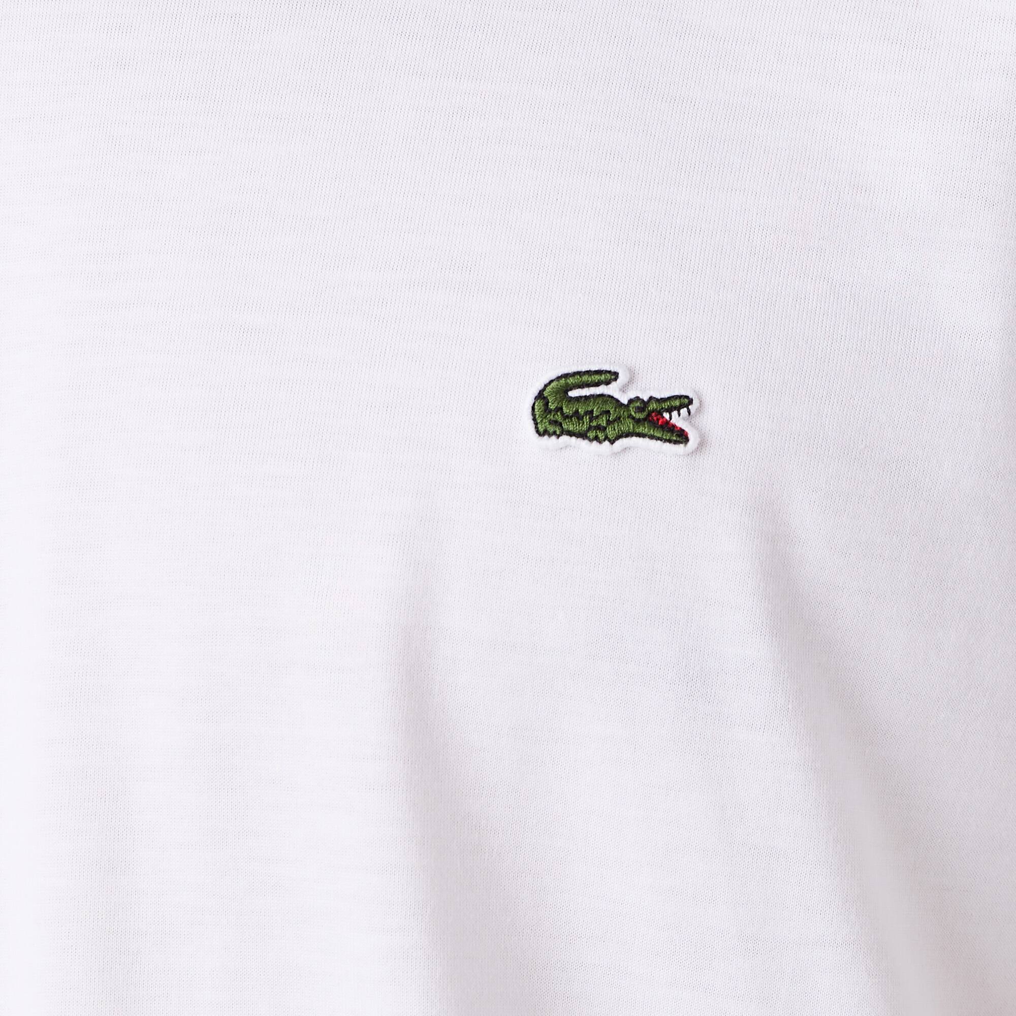 Herren-Shirt aus Pima-Baumwolljersey mit V-Ausschnitt T-Shirts - Weiss - Lacoste - Herren