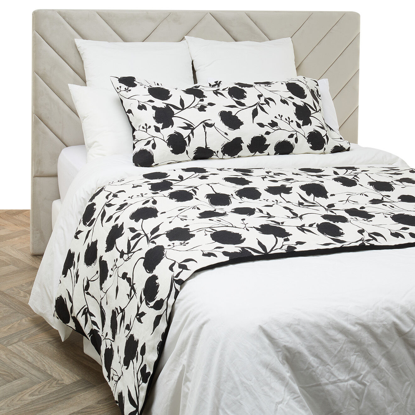 Haomy Housse de coussin en Lin & Coton Yulin blanche - 55x110 cm