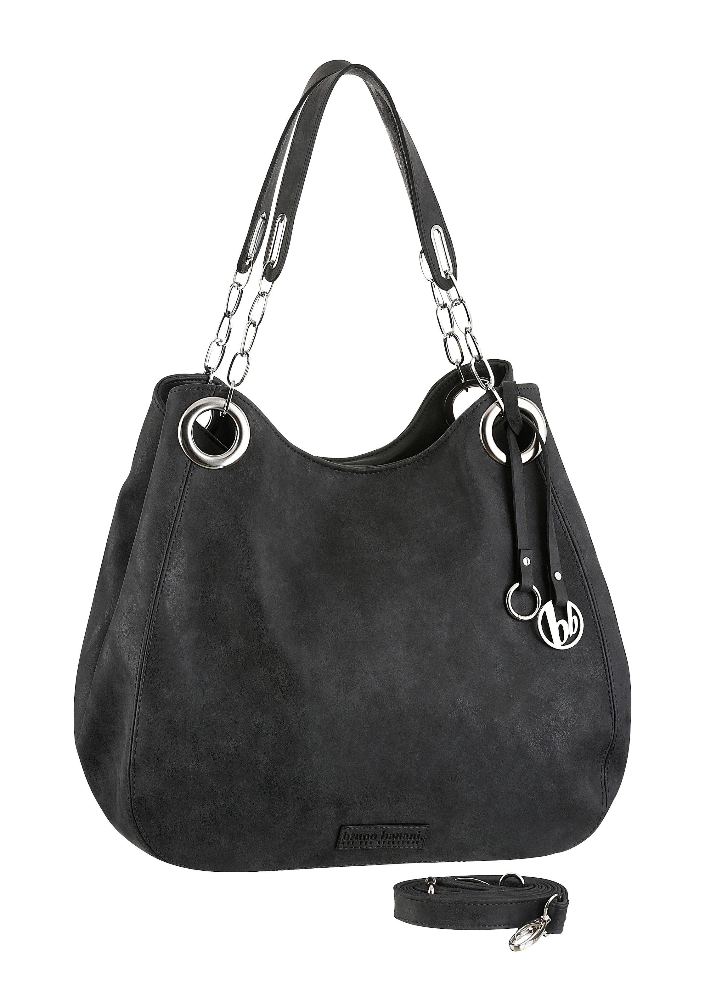 Bruno Banani Henkeltasche mit Schmuckanhänger und silberfarbenen Details