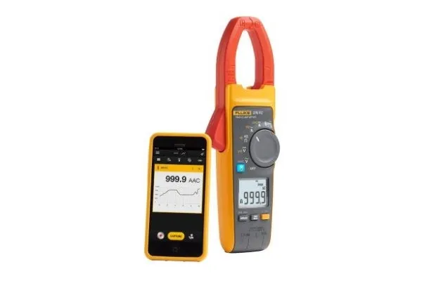 Fluke 376 FC, LCD, CAT III 1000V, CAT IV 600V, 395 g, Gul