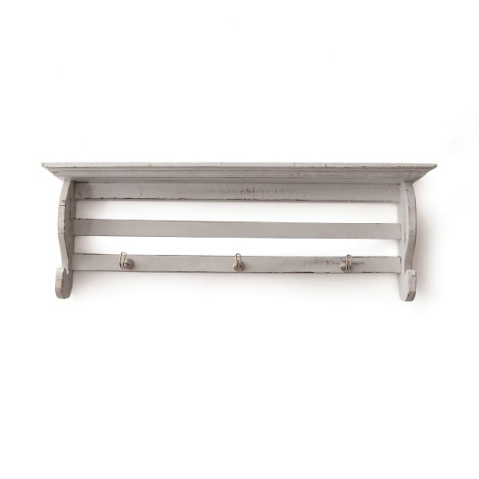 Garderobenregal 'Ilena', weiß, B 60 cm, H 20 cm, L 10 cm von fischer's lagerhaus