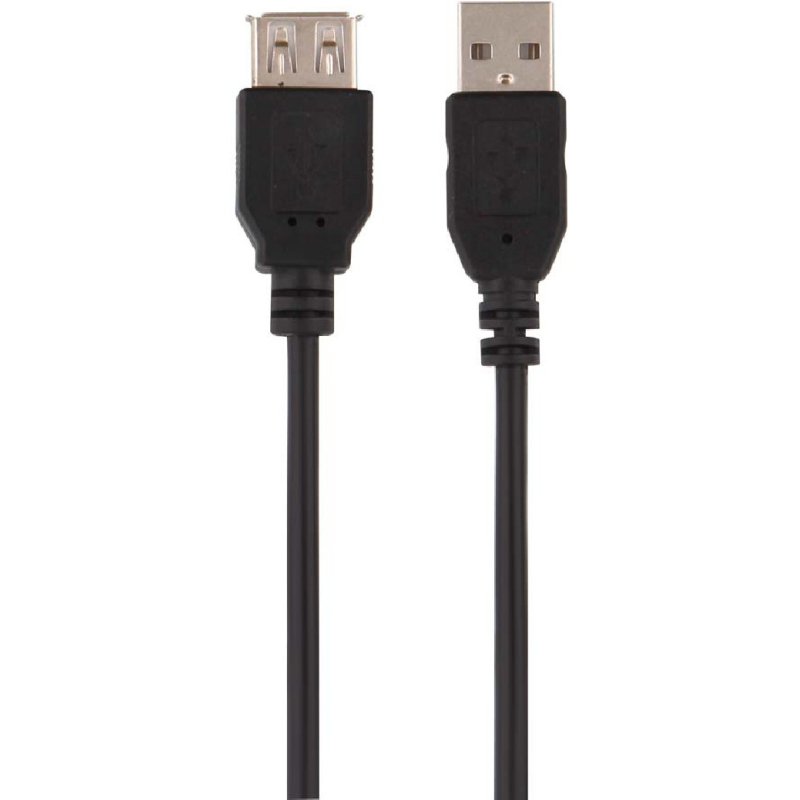 Cable usb t'nb 2,0 a m/a f sur cavalier cable 1,80m      coloris noir