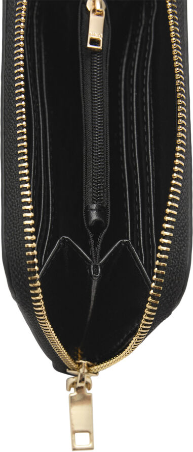 MANGO Crocodile-effect purse Black