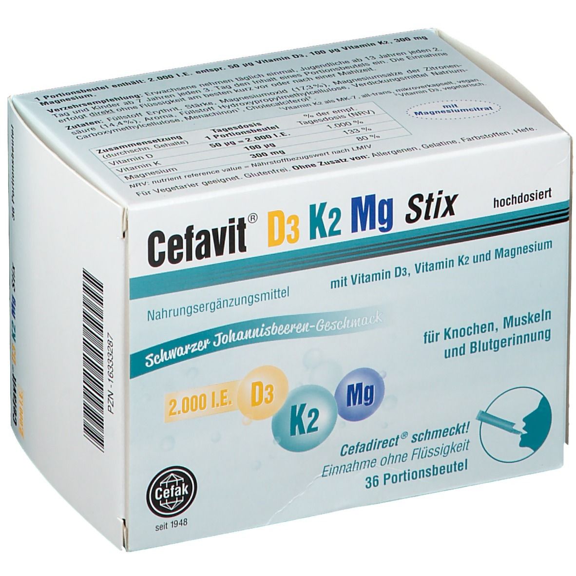 Cefavit D3 K2 Mg 2000 I.E. Stix