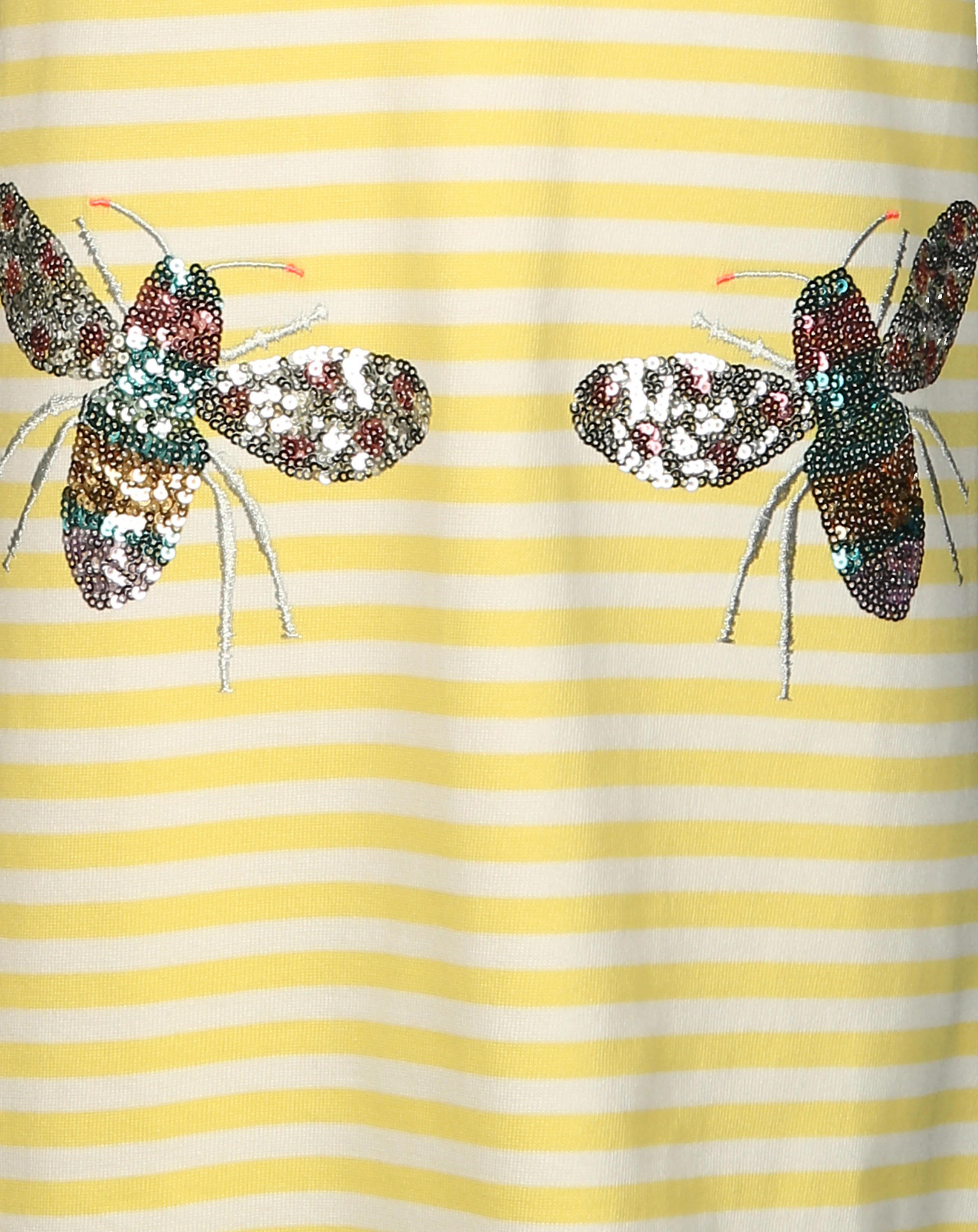 Kurzarm-Kleid ROSALEE – BEE gestreift in gelb