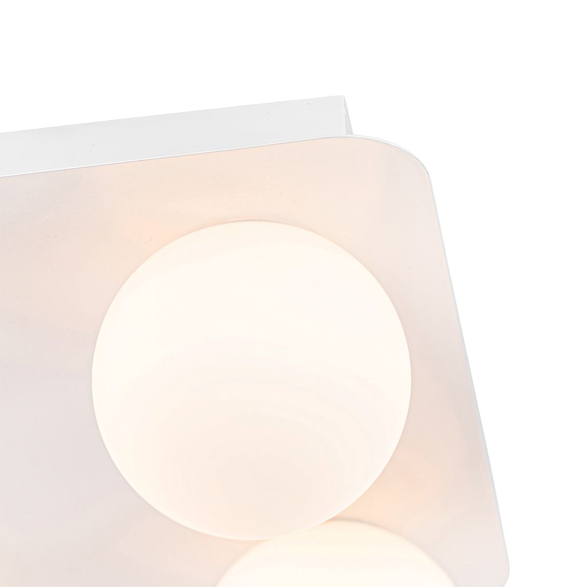 Moderne badkamer plafondlamp wit vierkant 4-lichts - Cederic