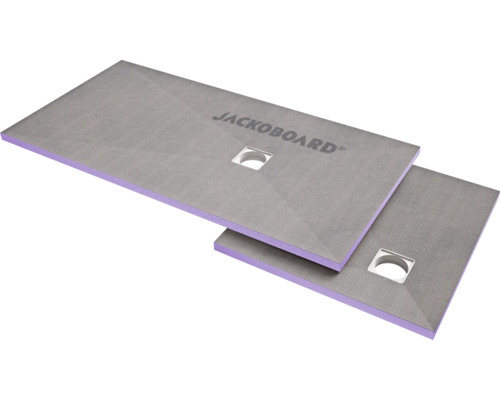 JACKOBOARD® Aqua betegelbaar douche-element 900 mm x 900 mm x 40 mm, afvoer uit het midden