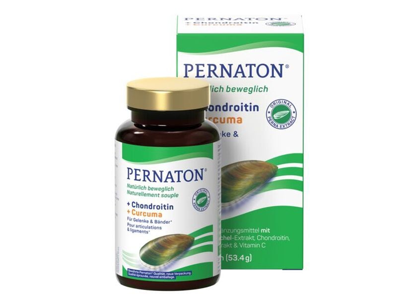 Pernaton Chondroitin   Curcuma 90 Kapseln Grünlippmuschel-Extrakt mit Chondroitin und Curcuma
