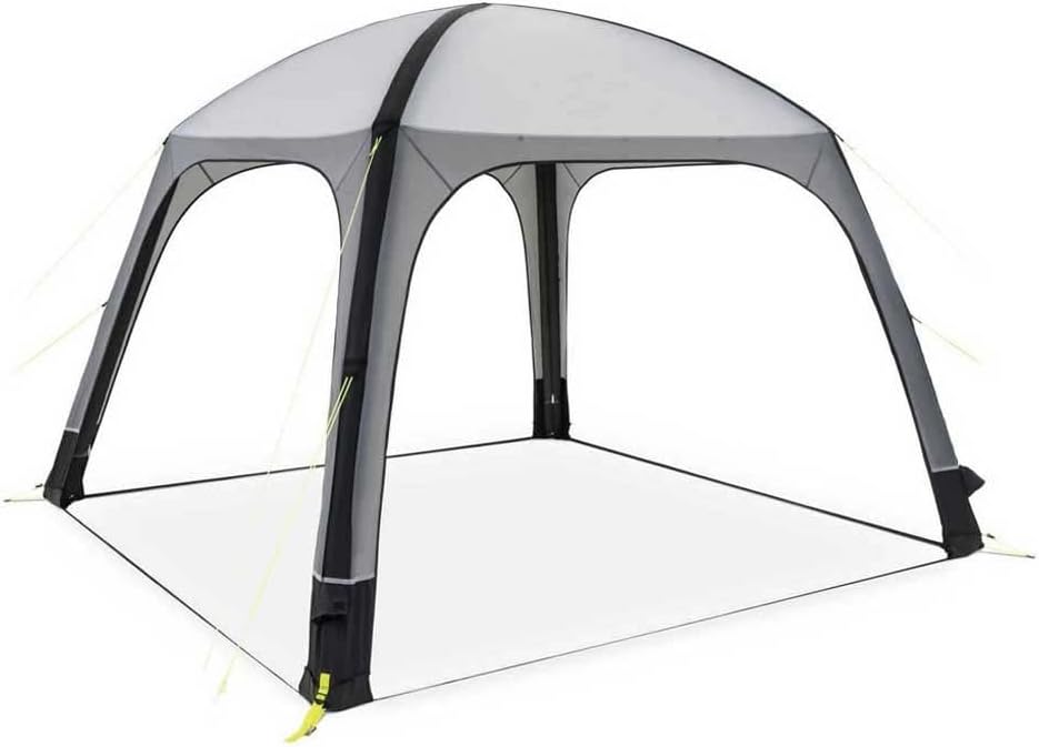 KAMPA Air Shelter 300 – Aufblasbares Partyzelt 3x3 m – Sonnensegel mit 6000 mm Wassersäule – inkl. Seitenwände, Handpumpe, Heringe – Camping Pavillon & Sonnenschutz