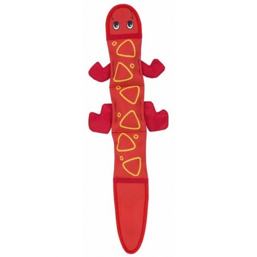 Lagarto de brinquedo vermelho para cães