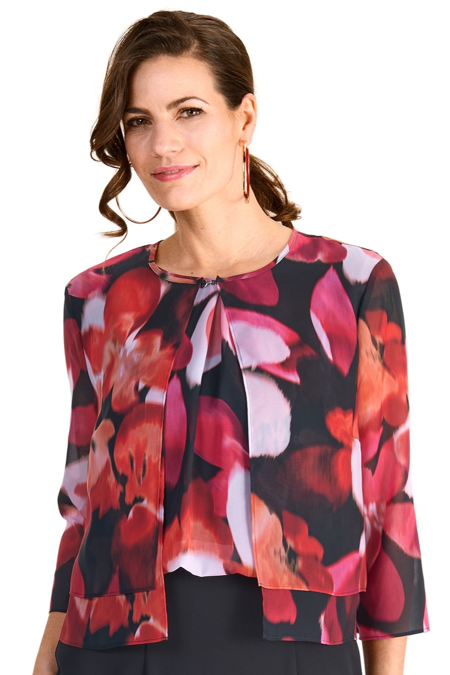 HERMANN LANGE Collection Blusenblazer , transparent, mit floralem Muster