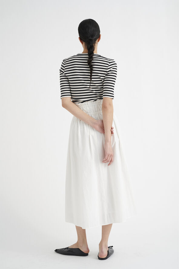 InWear DagnaIW Striped V T-Shirt Black / whisper white