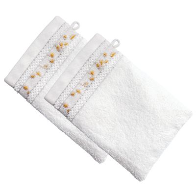 Linge de toilette liteau fleurs - 450 g/m²