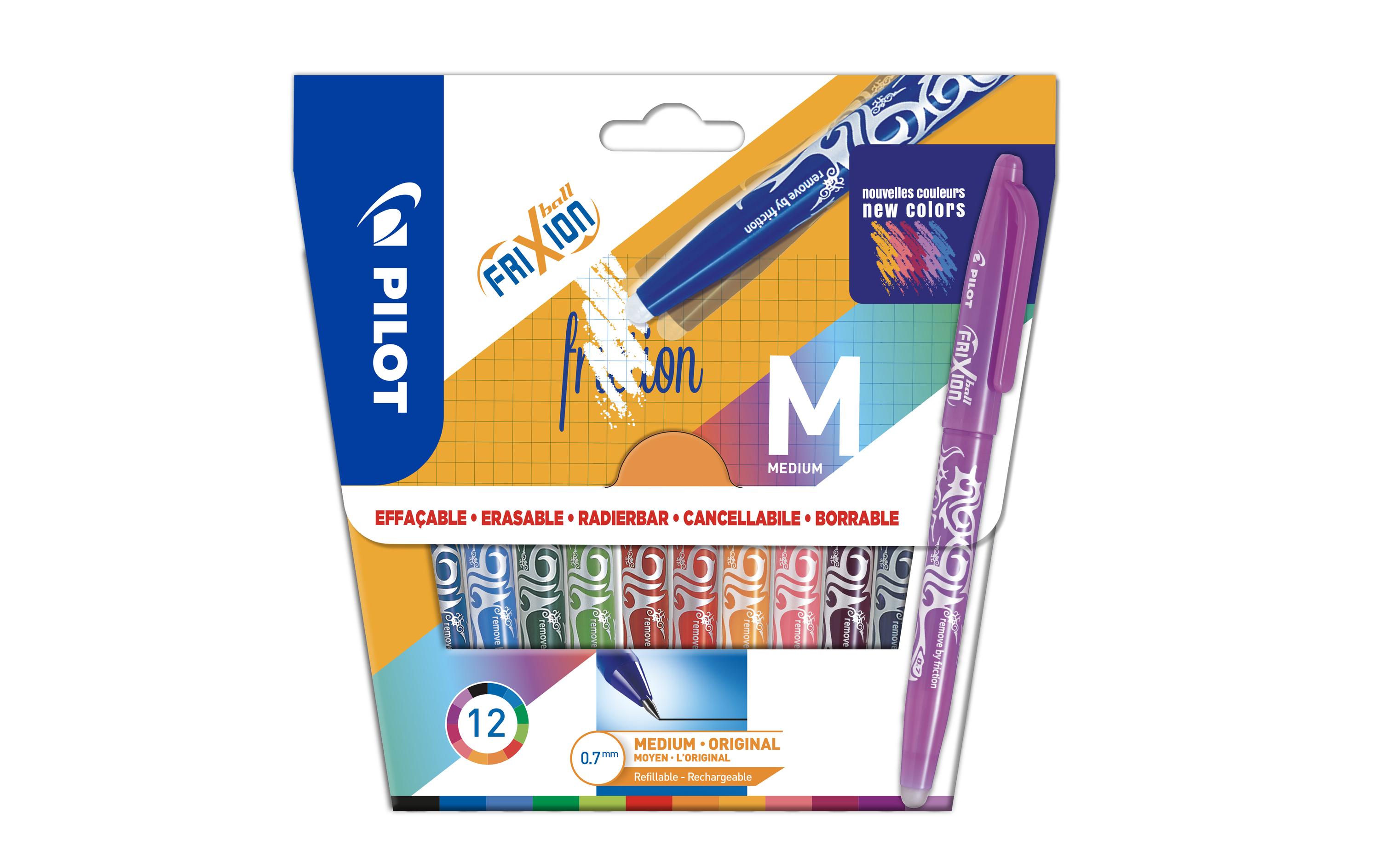 Rollerball Frixion ball M Set 0.7 mm, 12-teiligTintenroller im 12er Pack