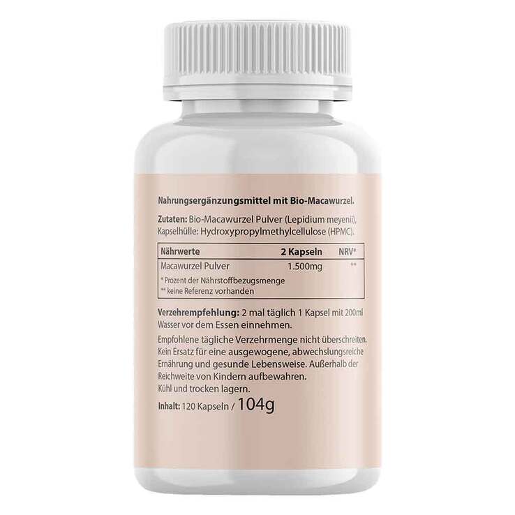 Biotanicals Maca Bio Maca Kapseln, 120 St