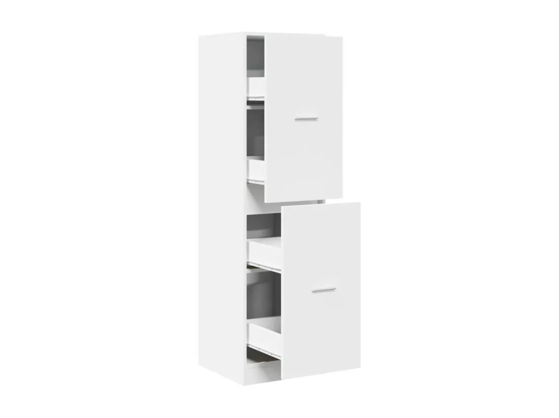 Armoire d'apothicaire blanc 40x41x144,5 cm bois d'ingénierie