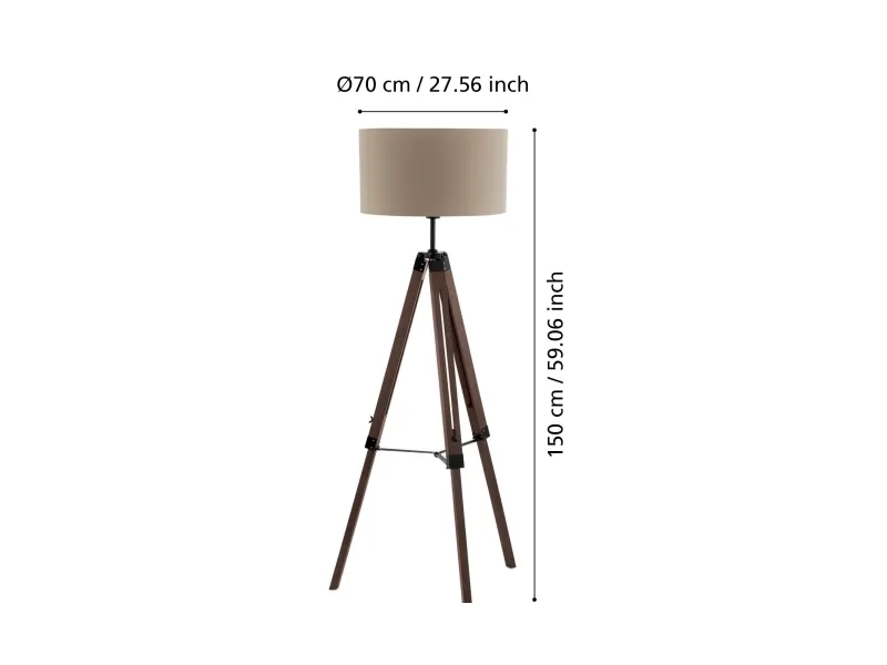 EGLO LANTADA GULV SORT/TAUPE FSC
