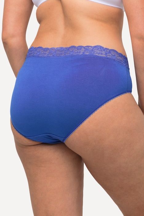 Midislips, 4er-Pack, Spitzenbund