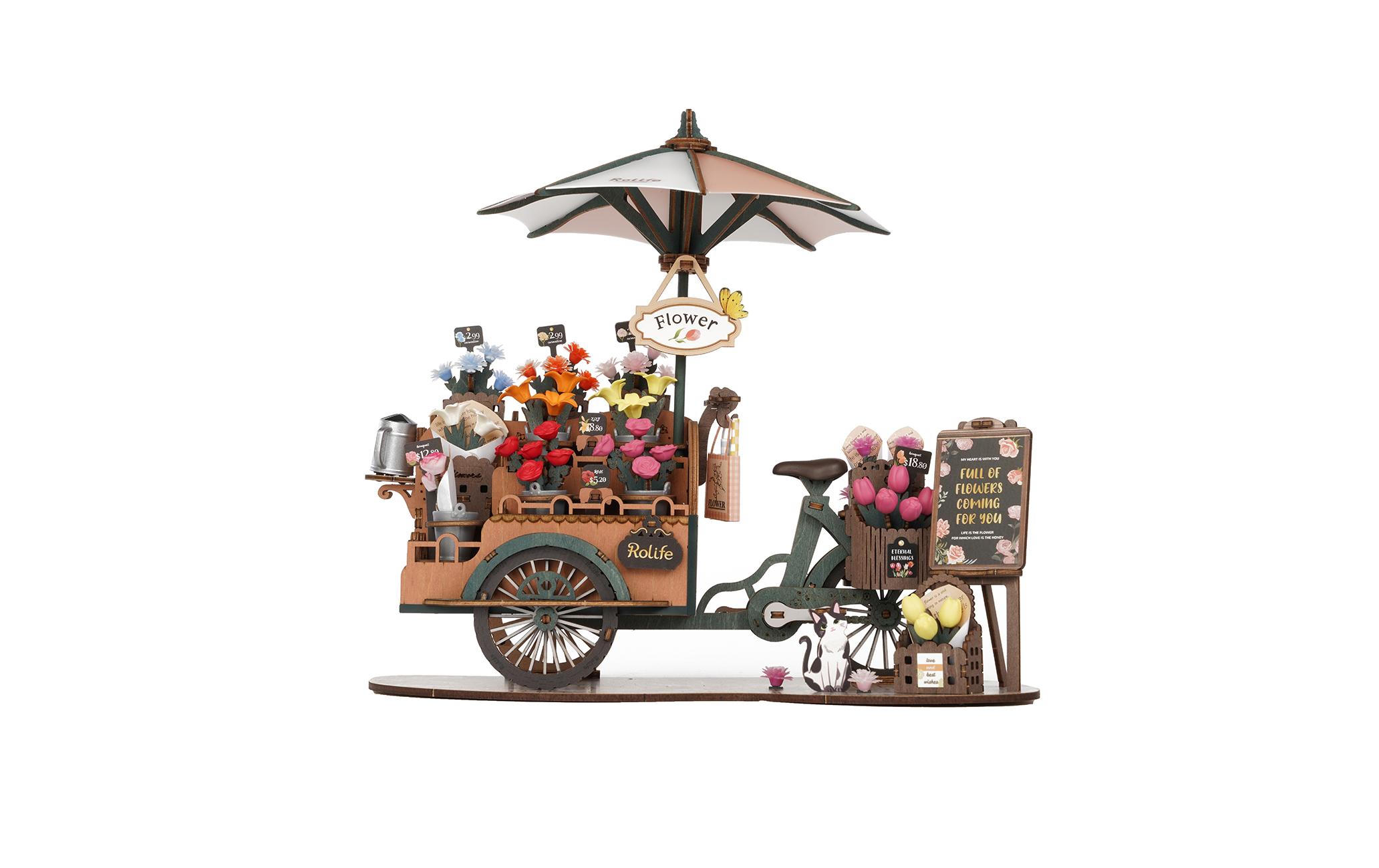 Bausatz Blossom Cart 187-teilig3D-Puzzle aus lasergeschnittenen Holzteilen