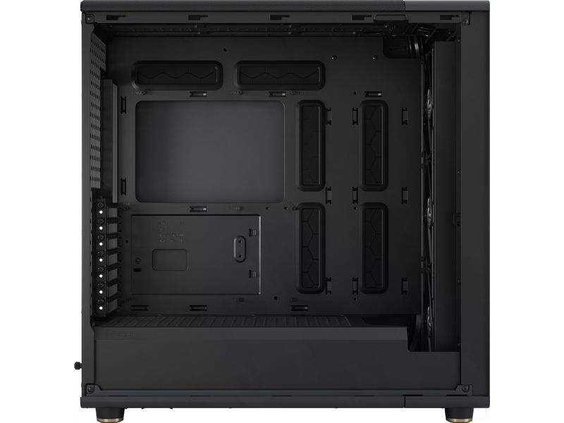 Fractal Design PC-Gehäuse North XL Schwarz Elegantes Gehäuse mit offener Front aus echtem Walnussholz