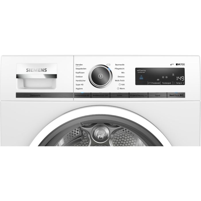 Siemens Wärmepumpentrockner iQ700 WT47W5S1 Weiß