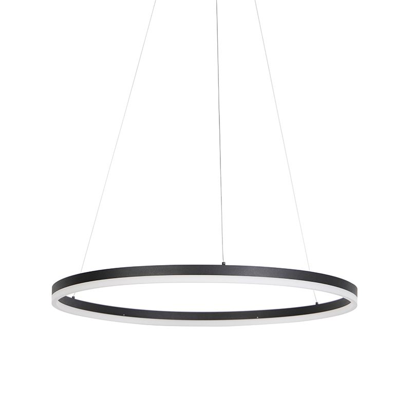 Design hanglamp zwart 80 cm incl. LED 3-staps dimbaar - Anello