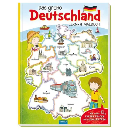 Trötsch Malbuch Mein großes Deutschland Lern und Malbuch