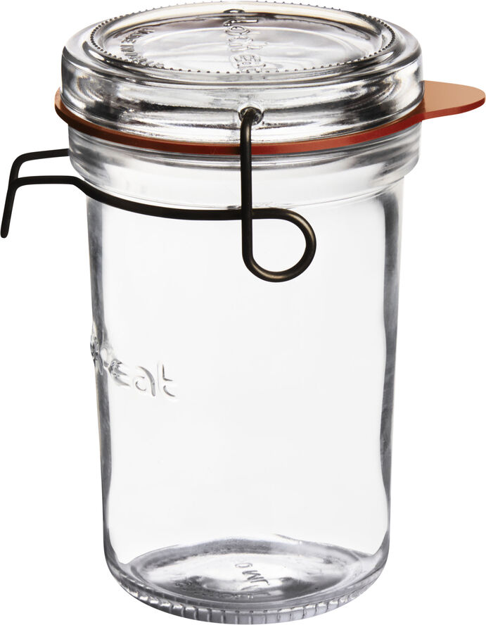 Luigi Bormioli Lock-eat sylteglas med patentlåg 35 cl. Transparent, orange