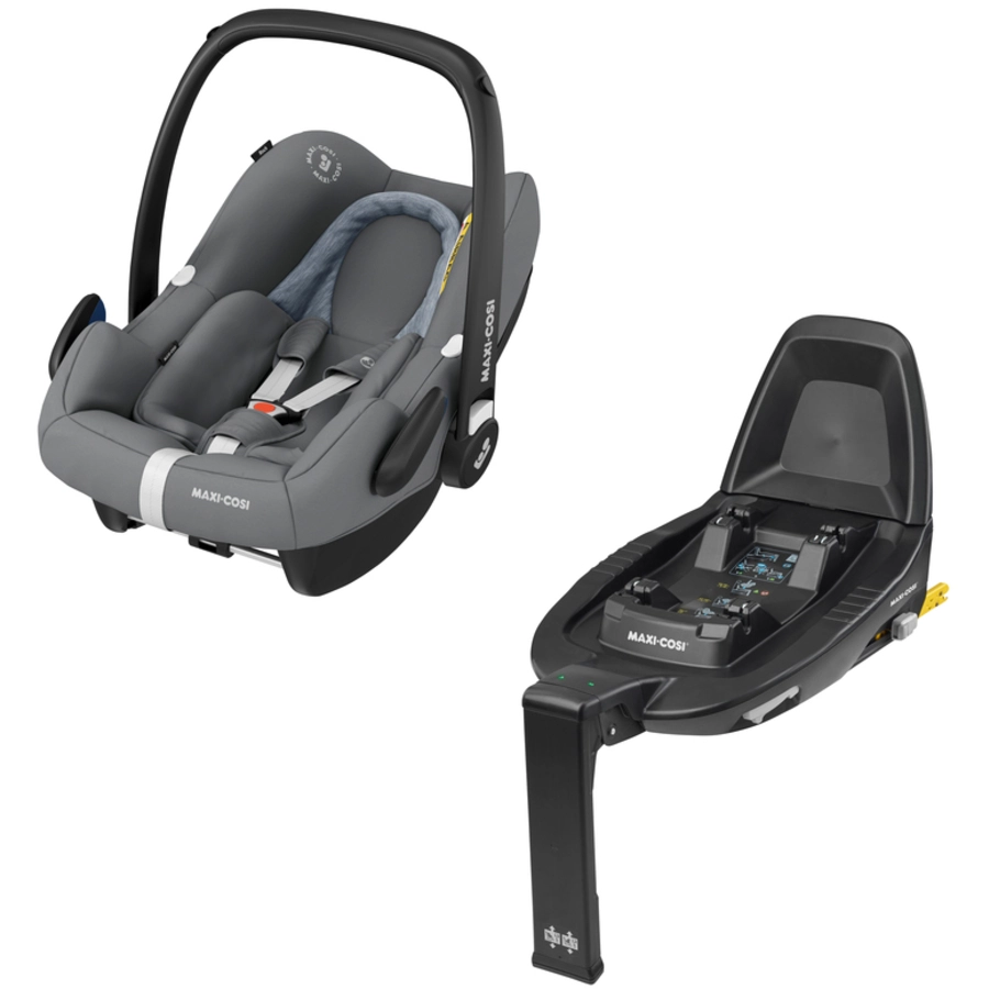 MAXI COSI Set Babyschale Rock Essential Grey plus Base FamilyFix 2