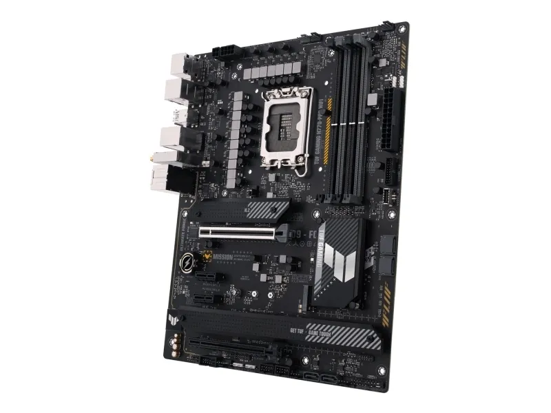 ASUS TUF GAMING H770-PRO WIFI - Bundkort - ATX - LGA1700 sokkel - H770 Chipset - USB-C 3.2 Gen 2x2, USB 3.2 Gen 2, USB 3.2 Gen 1, USB-C 3.2 Gen 1 - 2.5 Gigabit LAN, Wi-Fi 6, Bluetooth - onboard grafik (CPU påkrævet) - HD Audio (8-kanaler)