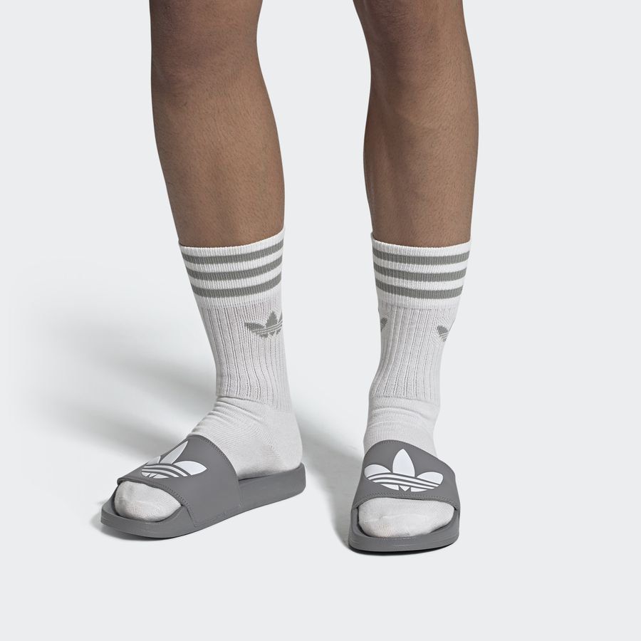 adidas Originals Claquettes adilette Lite - Gris/Blanc
