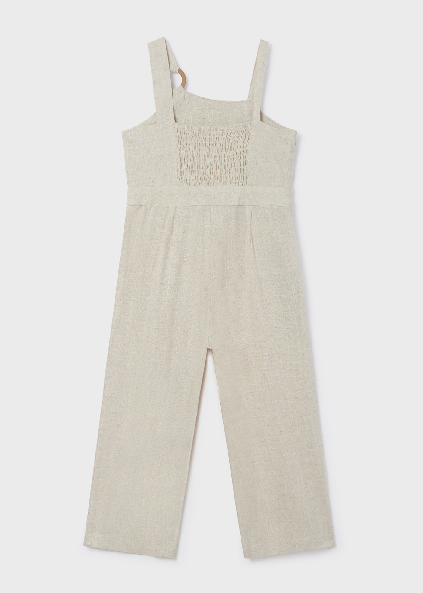 Macacão assimétrico de linho para meninas