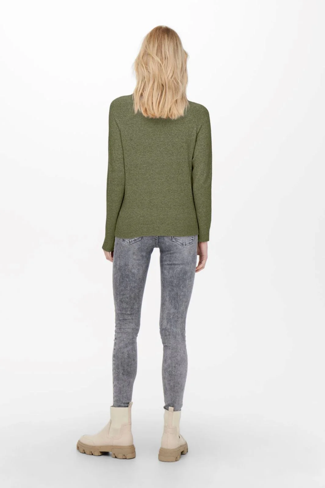 Only Onlrica Life L/S Pullover Knt 4256104 winter moss melange