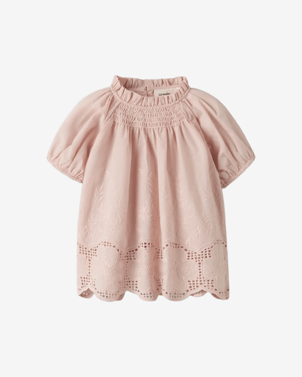 Bluse Barn m/ Broderi – Øko Bomull | NMFDAYNA SS LOOSE SHIRT LIL