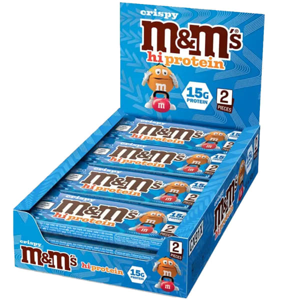Barres énergétiques MARS PROTEIN M&M'S CRISPY HIGH PROTEIN BAR MILK CHOCOLATE X12 UNICOLORE