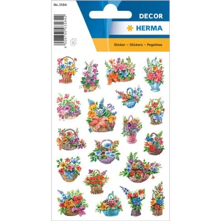 HERMA Decor-Sticker Blumen im Körbchen