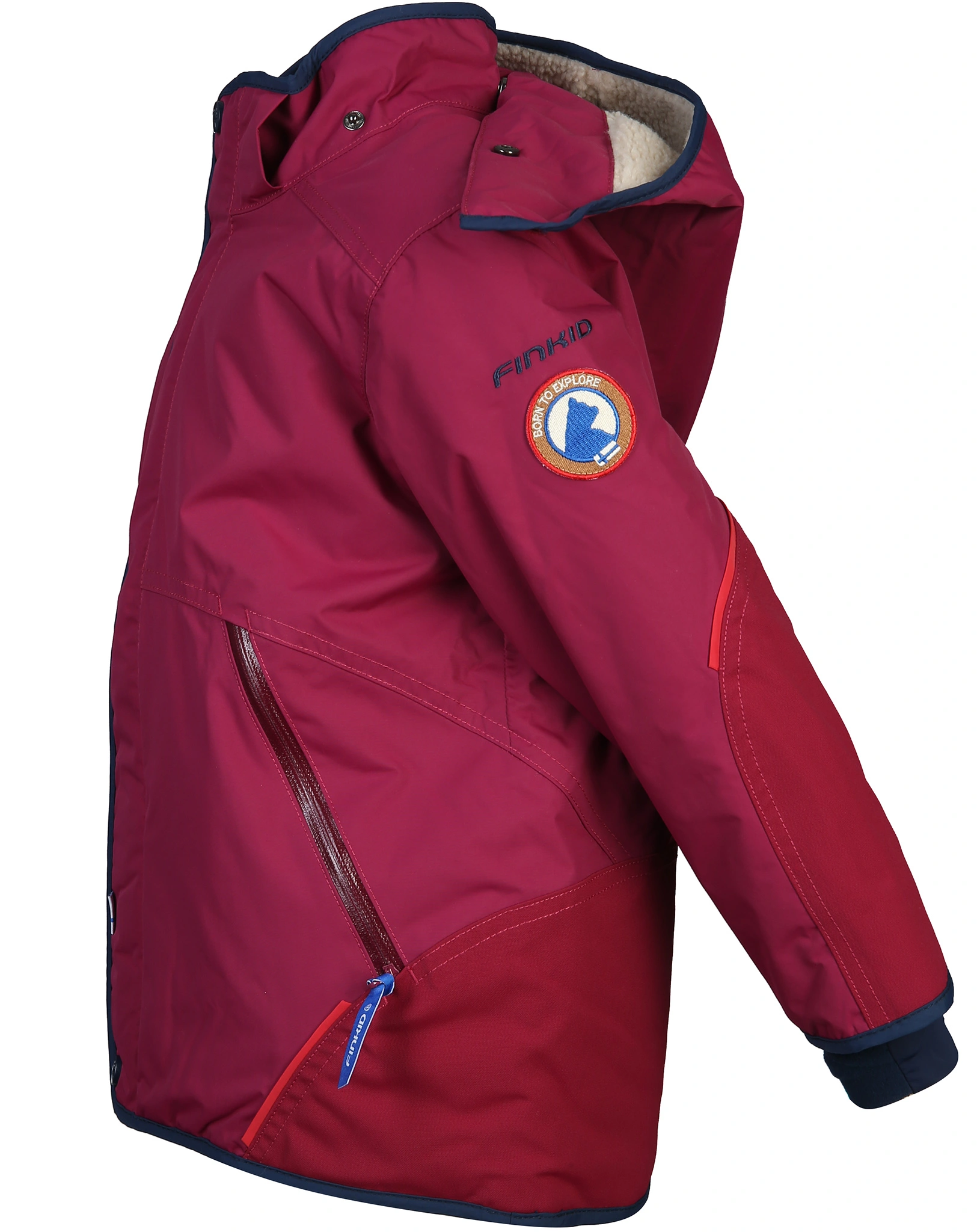 Winterparka TALVINEN HUSKY in beet red/navy