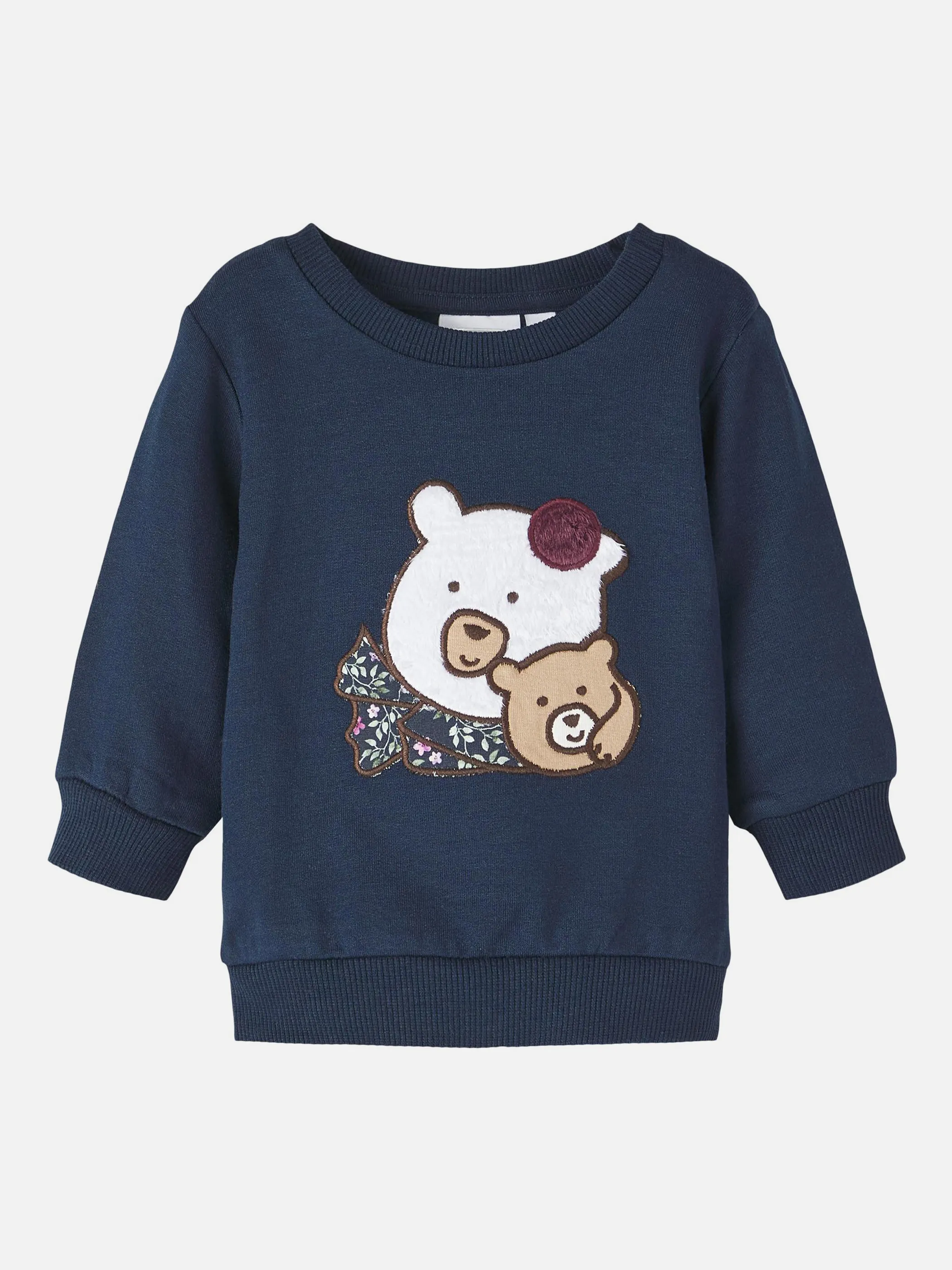 Mädchen Sweatshirt mit Bärenstickerei
