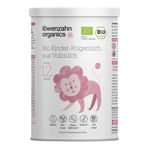 Löwenzahn Organics Bio Kinder-Folgemilch aus Vollmilch ab dem 12. Monat
