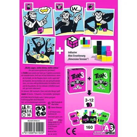 Asmodee Abacusspiele Partyspiel Team3 Pink