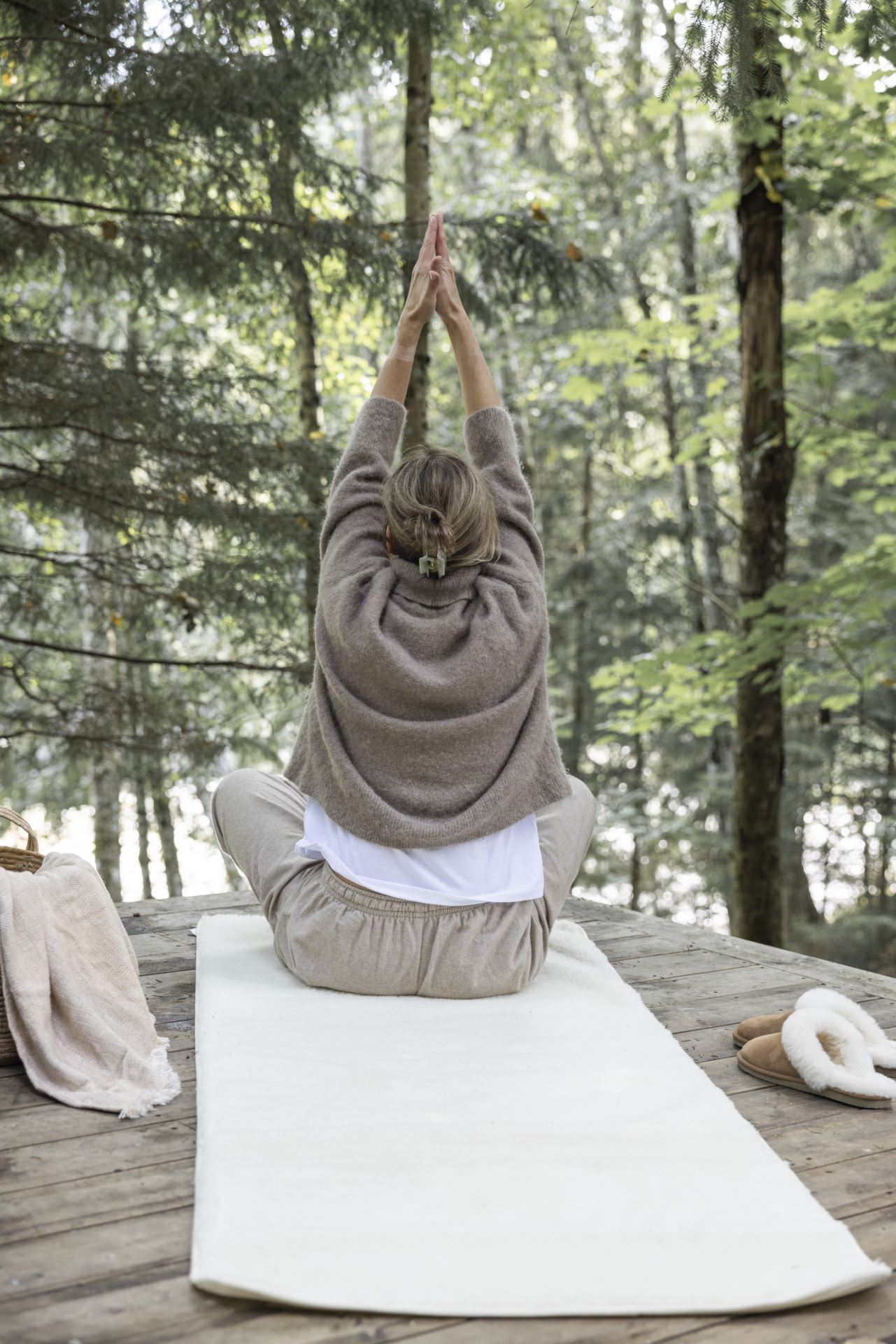 Yoga matte offwhite - 75x195 cm