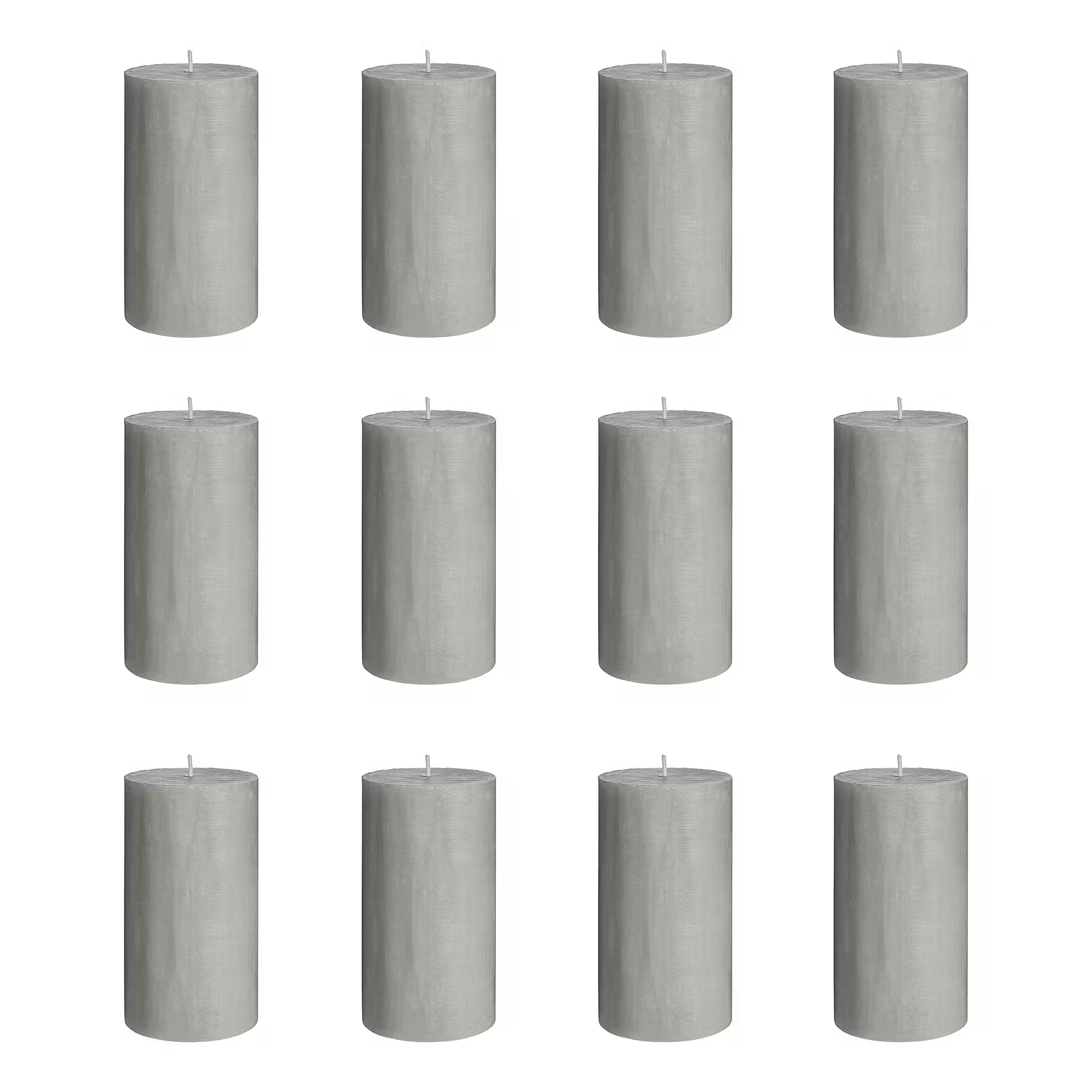 RUSTIC Stumpenkerze 12er-Set