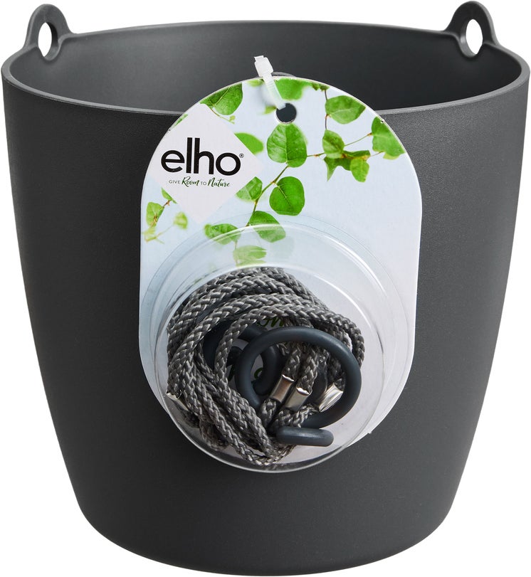 Elho hangpot Brussels antraciet D 21,5 H 18 cm