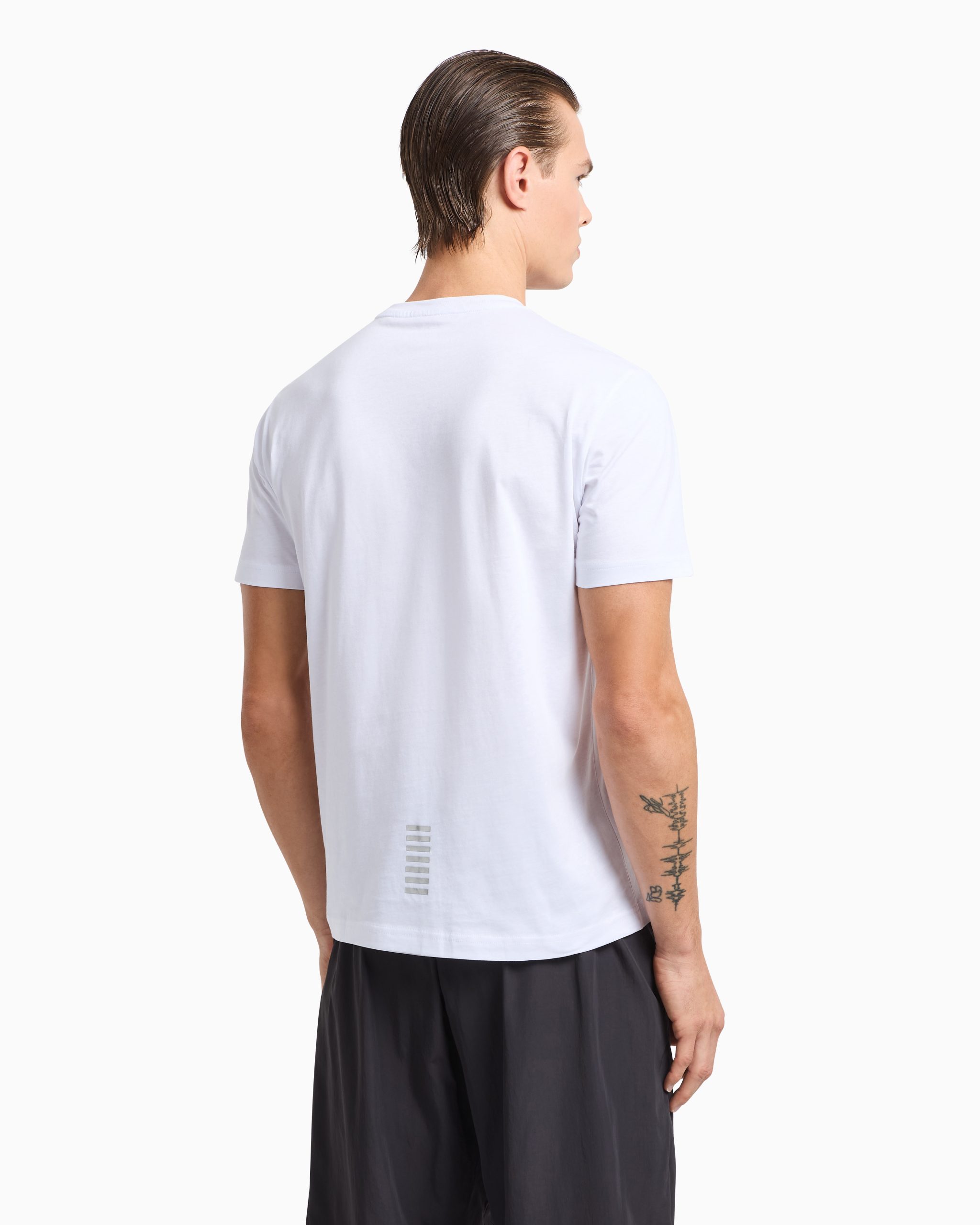 EA7 Emporio Armani 8NPT25 T-Shirt Heren Wit/Zilver